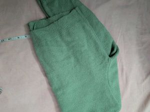 Mint Green Cardigan with Heart Buttons