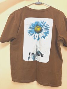 Brown Graphic Print T-Shirt
