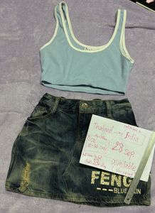 Cute Blue Crop Top 32-34