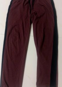 coffee &amp; Black Striped Casual Pants