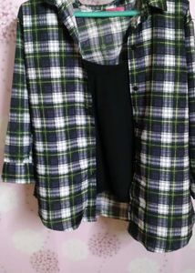 Plaid Button-Up Shirt