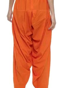 Vibrant Orange Patiala Pants