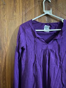 Vibrant Purple Long Sleeve Top