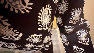 Stylish Black &amp; White Printed Kurti