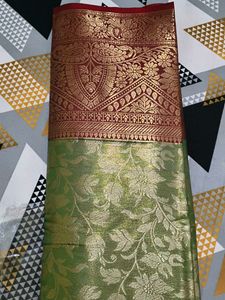 Silk Saree with Gold Zari Work