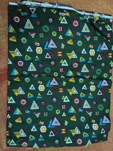 Green Geometric Print blouse Fabric