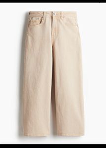 khaki high waist wide leg jeans