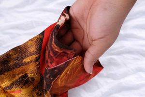Unique Abstract Print Cropped Jacket