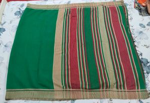 Green Stripe Saree &amp; Blouse