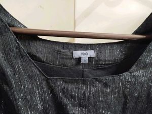 Sparkly Black Sheer Top