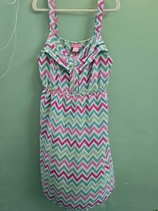 Colorful Chevron Print Summer Dress