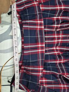 Plaid Flared Mini Skirt