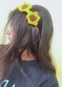Crochet Sunflower Hairband