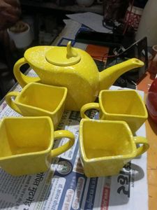 Yellow Tea Set with Mugs