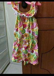 Cute Fruit Print Romper for Girls