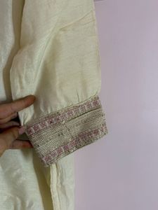 Elegant Cream Kurta Set with Dupatta