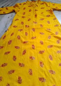 😊🧡Yellow Printed Kurta