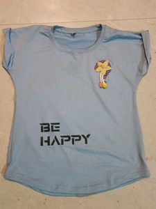 Cute 'Be Happy' Graphic Tee