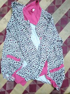 Leopard Print cozy Pajama shirt