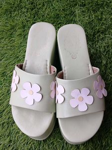 Vintage Flower Platform Slides