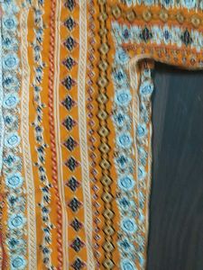 Orange Ethnic Printed Kurta