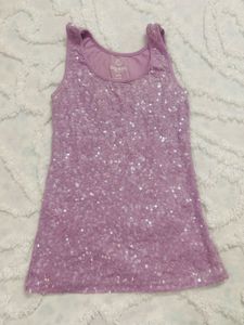 lilac Lavender Sequin Glitter Top