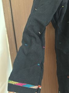 KASHMIRI Beautiful Black Full Sleeves Kurti Women