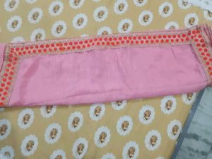Elegant Pink saree with Floral Border