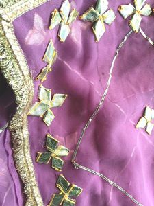 gota Patti saree with blouse 44 inch