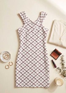 white printed dress