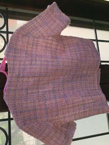 Chanel inspired Pastel Tweed Cropped Jacket