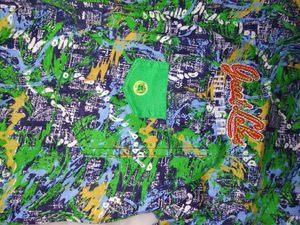 Green Abstract Print Casual Shirt