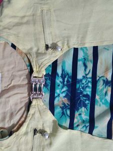 Striped Top with Decorative Vest