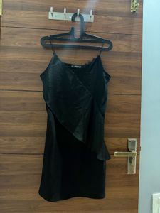 Elegant Black Satin Slip Dress
