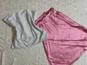Cute polka tube top with Satin skirt🎀