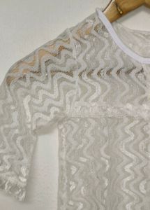 Trendy New Off White Crop Top For Women