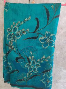 Light Weight Party Wear Saree With Stitched Blouse