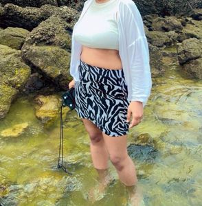 Zebra Print Mini Skirt