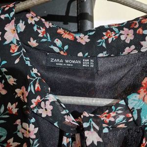 Elegant Floral Print Pleated Maxi Dress