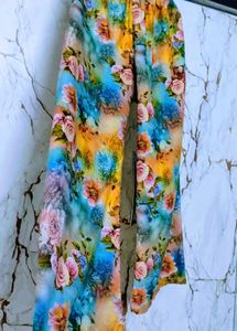 Vibrant Floral Print Palazzo Pants