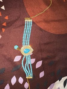 Stunning Blue Beaded choker