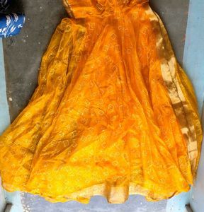 Yellow Brocade gown