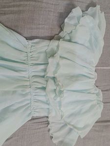 Light Blue Ruffled Romper