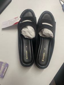 Stylish Black Embellished Slides for Women