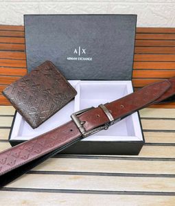 Armani Exchange Belt &amp; Wallet Set