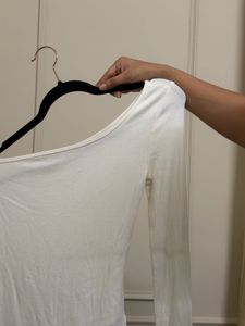 One Shoulder Ribbed Top
