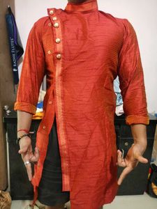 Men's Orange Kurta