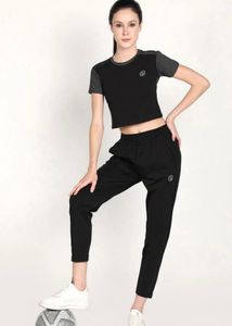 Black Activewear Crop Top