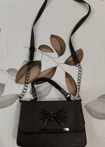 Chocolate Brown Bow Sling Bag 🤎✨