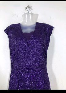 Purple Sequin Party Dress